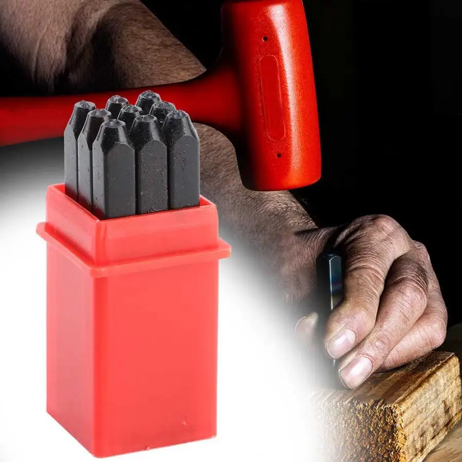 Number 0-8 Punch Die Set Stamp Engrave Metal Jewelry Stamping Punching Tool Kit High Quality For Jewelers | Украшения и