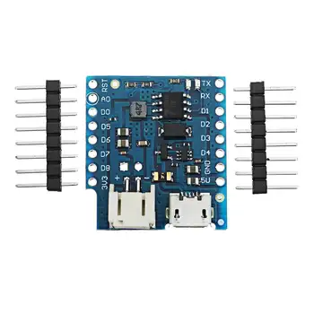 

Battery Shield V1.2.0 For Wemos D1 Mini Single Lithium Battery Charging & Boost
