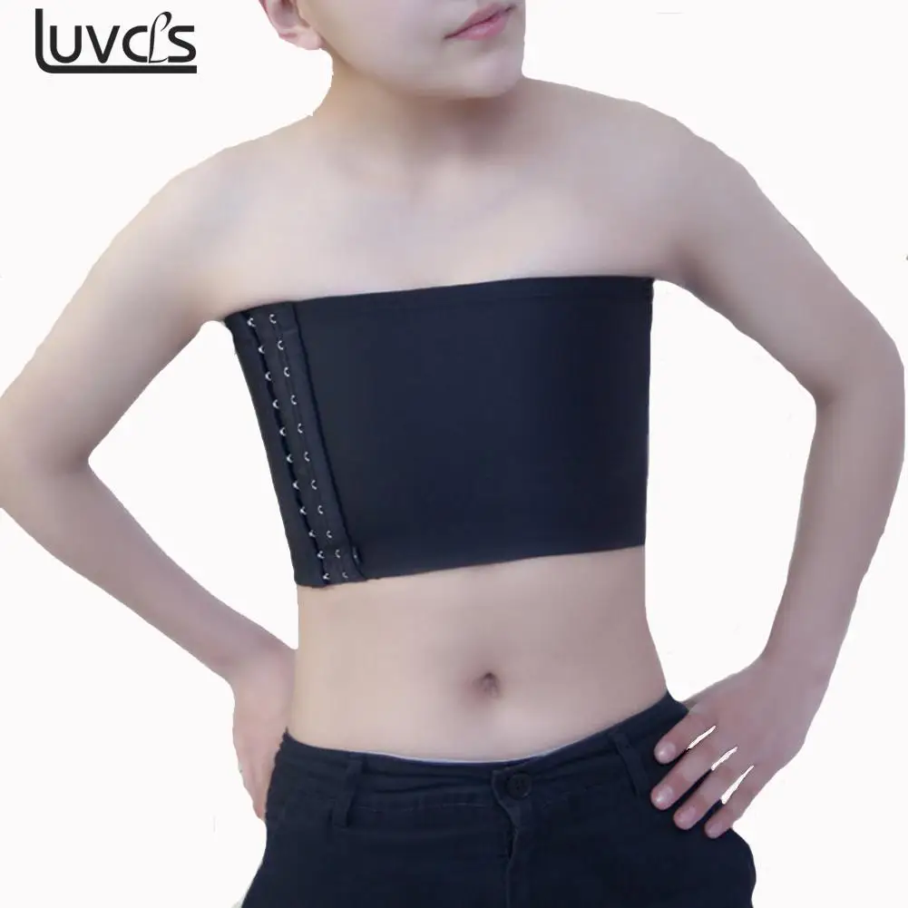 

Les Lesbian Short Chest Breast Binder Trans Vest Tops with Shoulder Straps Plus Size S-5XL Undershirt Tomboy Breathable Buckle