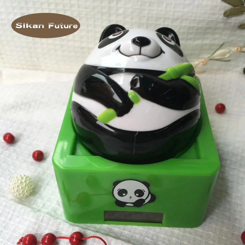 Car decoration solar shaking head cartoon panda car dashboard