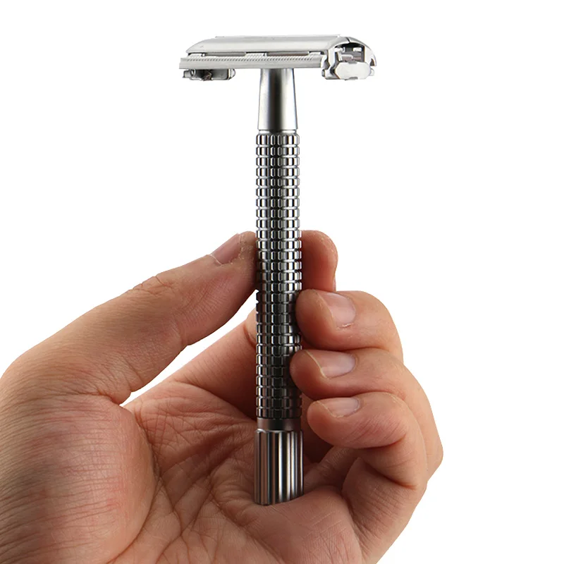 HAWARD Razor Butterfly Shaver Double Edge Shaving Razor Silver Safety Shaver For Man Shaving Hair Removal 2