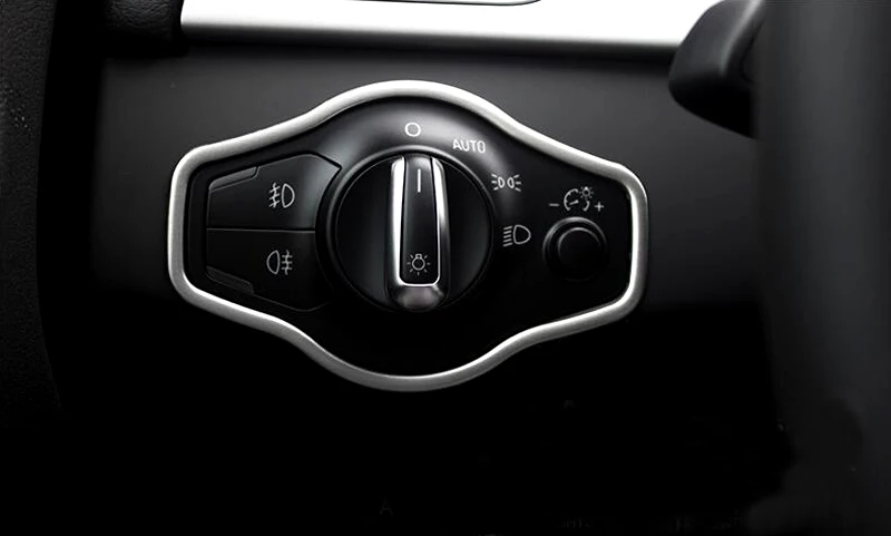 Steel Interior head light switch button cover trim 1pcs For Audi A3 8V 2012-2015