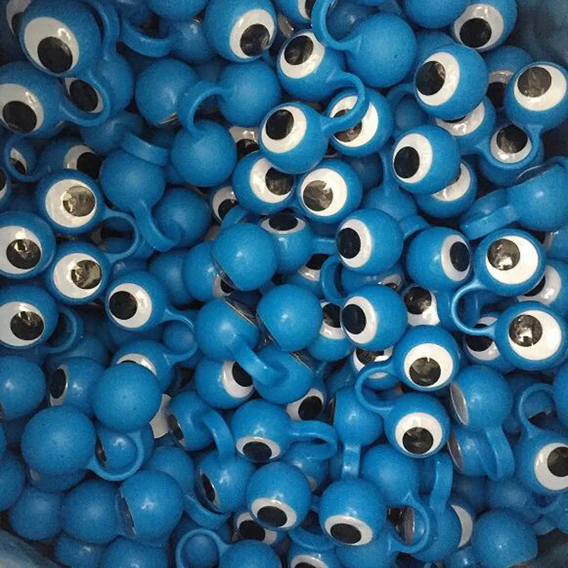 30pcs Kids Assorted Colors Gift Toys Birthday Xmas Eye Finger Puppets Plastic Rings with Wiggle Eyes Party Favors Move Eyes Toy