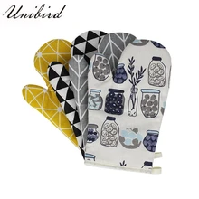 Unibird 1 шт. хлопчатобумажные перчатки для духовки термостойкие перчатки для выпечки изоляция для кухни Прихватки для духовки Mircrowave перчатки для барбекю инструмент для приготовления пищи
