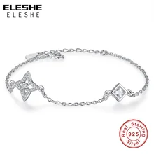 ELESHE модный 925 пробы серебряный браслет со звездой Ювелирный Шарм из австрийского кристалла браслеты для женщин дружба рождественские украшения