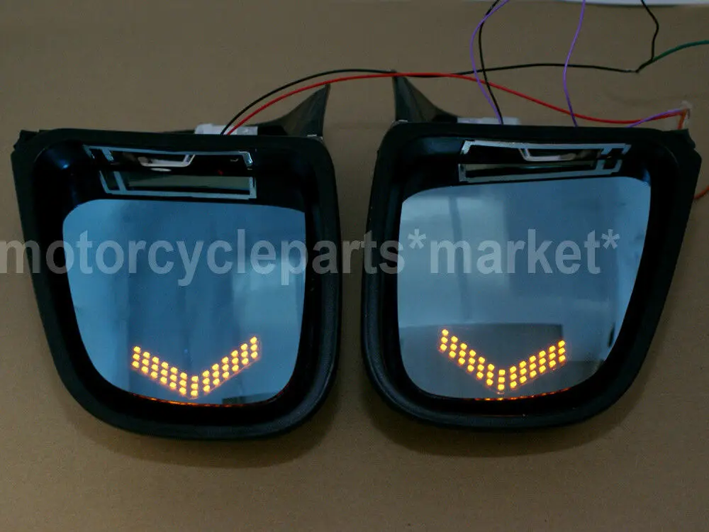 

For BMW K1200 K1200LT K1200M 1999-2008 Chrome Motorcycle Mirror Blinker LED Turn Signal Light Rearview Mirrors