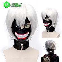 

Tokyo Ghoul Cosplay Mask Blinder Anime Cosplay Kaneki Ken Mask Adjustable Zipper Masks Faux PU Leather Halloween Party