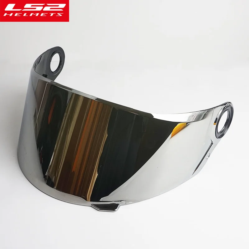 LS2 ff358 FF392 FF396 анфас мотоциклетный шлем лицевой щит очки линзы черный серебряный Радужный ветрозащитный LS2 шлем козырек - Цвет: ff358 silver