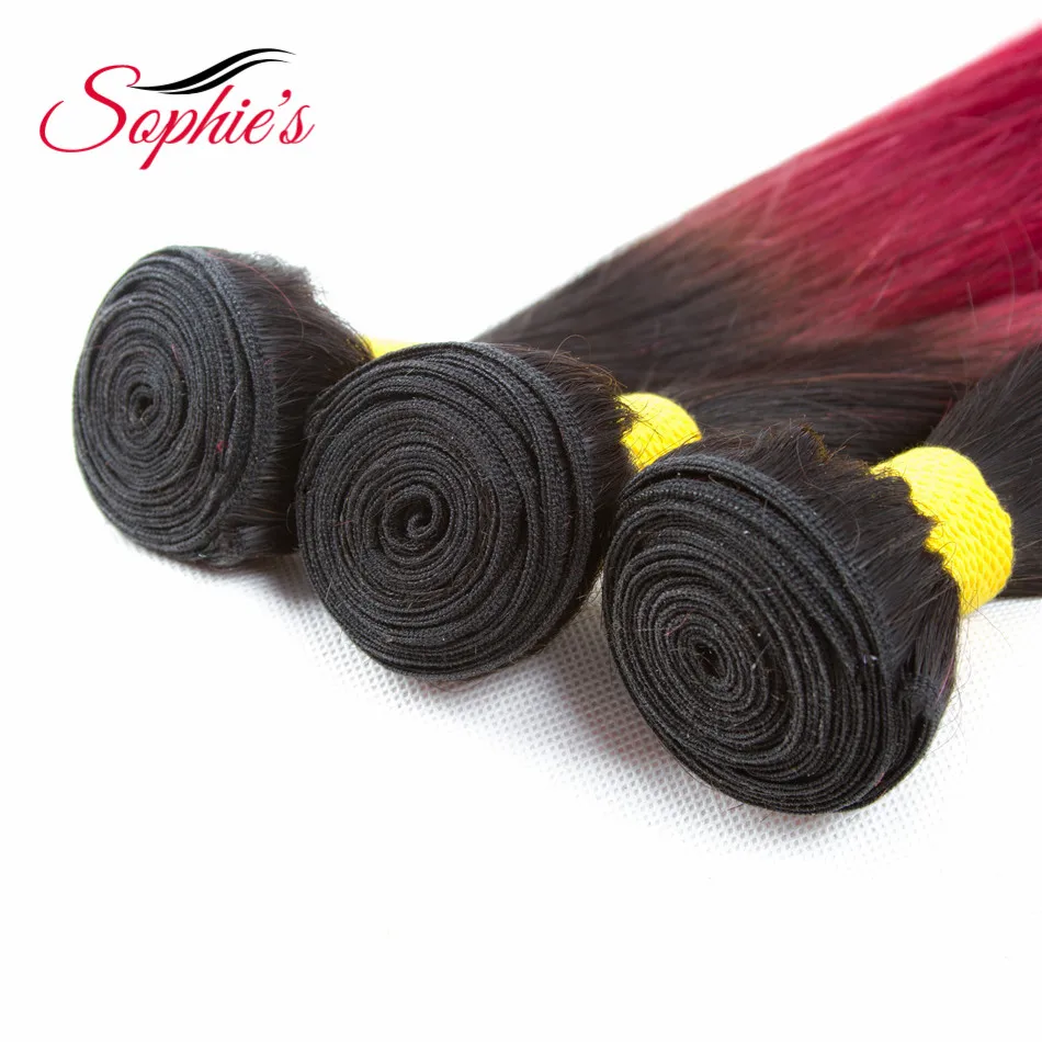 Sophie's Pre-colored Ombre 3 Bundles T1B/BUG Color Human Hair Bundles Brazilian Straight Hair Weaves Non-Remy Hair Extensions Sophie's Pre-colored Ombre 3 Bundles T1B/BUG Color Human Hair Bundles Brazilian Straight Hair Weaves Non-Remy Hair Extensions