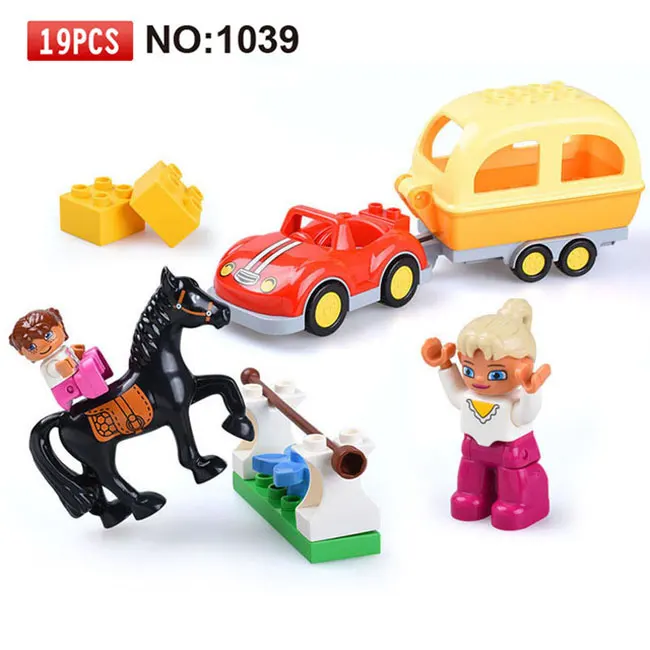 DIY большой размер городской пожарный отдел пожарные Строительные блоки совместимы со всеми брендами Duploe кирпичи хобби игрушки для детей - Цвет: No.1039