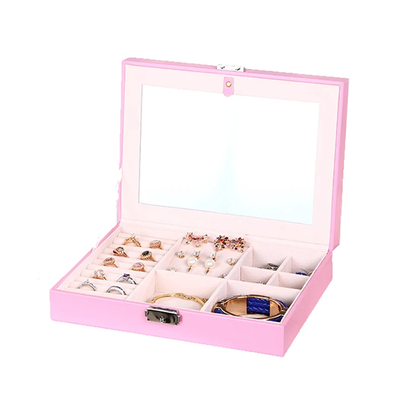

Mordoa Wholesale Jewelry Display Leather Pattern Casket/Senior Jewelry Box Organizer/Case for Jewelry Storage/Gift Box Ring