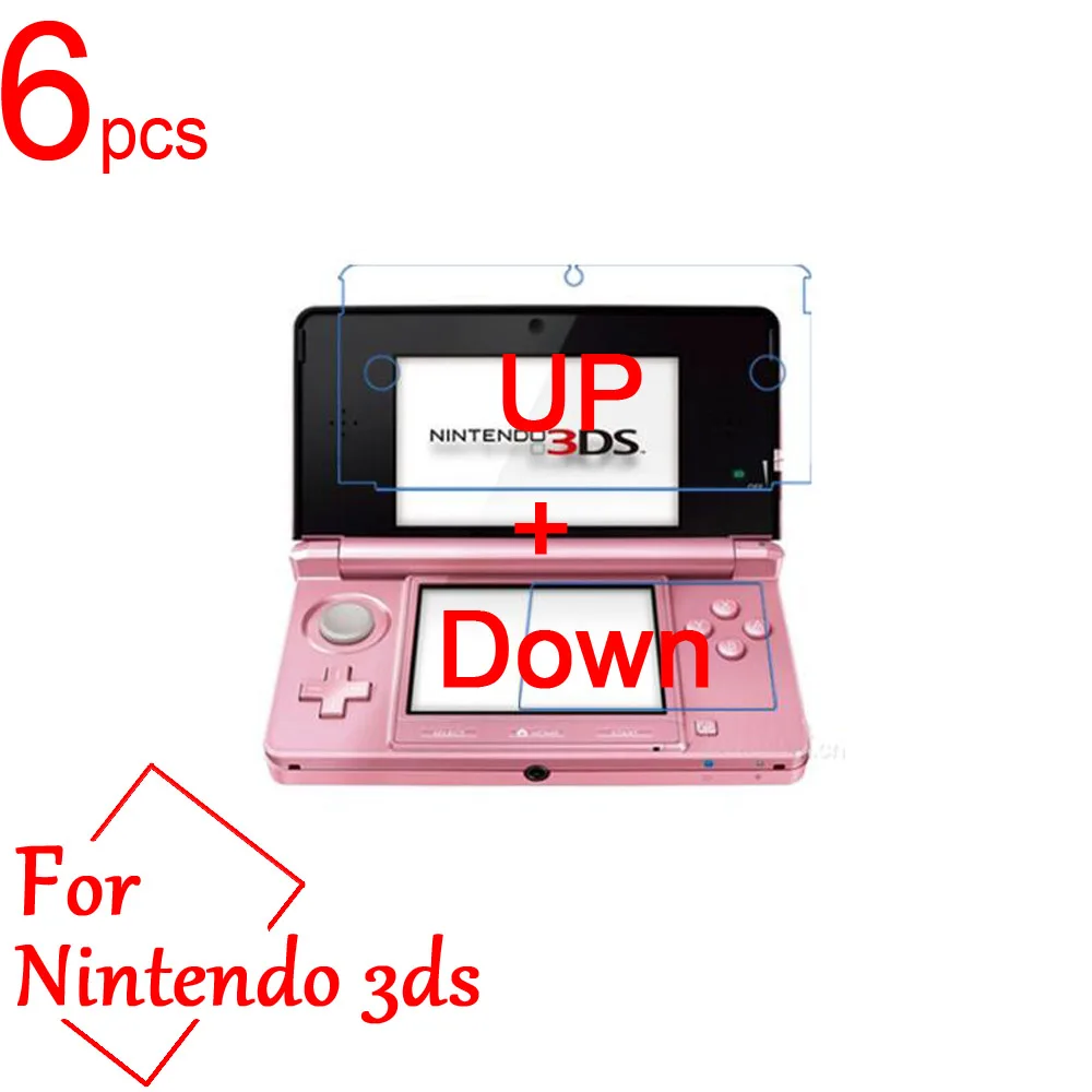 

2in1 Ultra Clear/Matte/Nano anti-Explosion 3Ds LCD Screen Protector Cover For Nintendo 3ds Protective Film (3pcs UP+ 3pcs Down)
