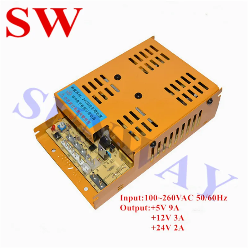 1 шт.+ 5 В+ 12 В+ 24 в блок питания с 8 отверстиями монета бункер игровой автомат слот части/переключатель на входе доска