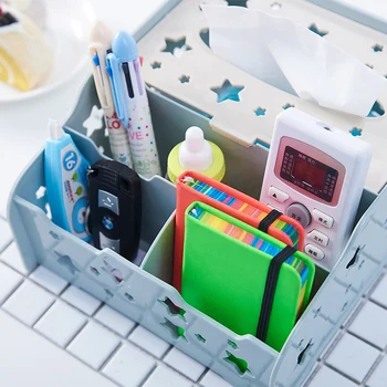 

Creative Hollow Star Paper Towel Storage Boxes And Home Living Room Desktop Multi-Color Cosmetics Remote Control Storage Boxes