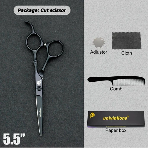 5.5/6" black gold barber hair scissors hairdressing scissors professional hair scisor barber supplies shears gift japan haircut - Color: 5006HCUT