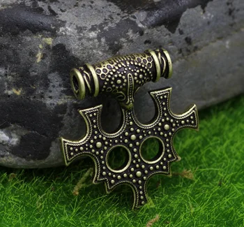 

youe shone Leather Viking Necklace Thors Hammer viking cross Mjolnir Hiddensee Scandinavian Pendant Norse Jewelry