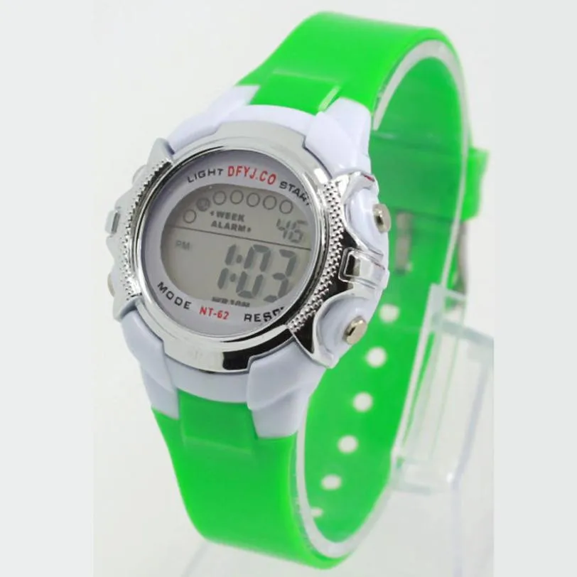 TZ#501 Girl Boy Alarm Date Digital Multifunction Sport LED Light Wrist Watch Free Shipping