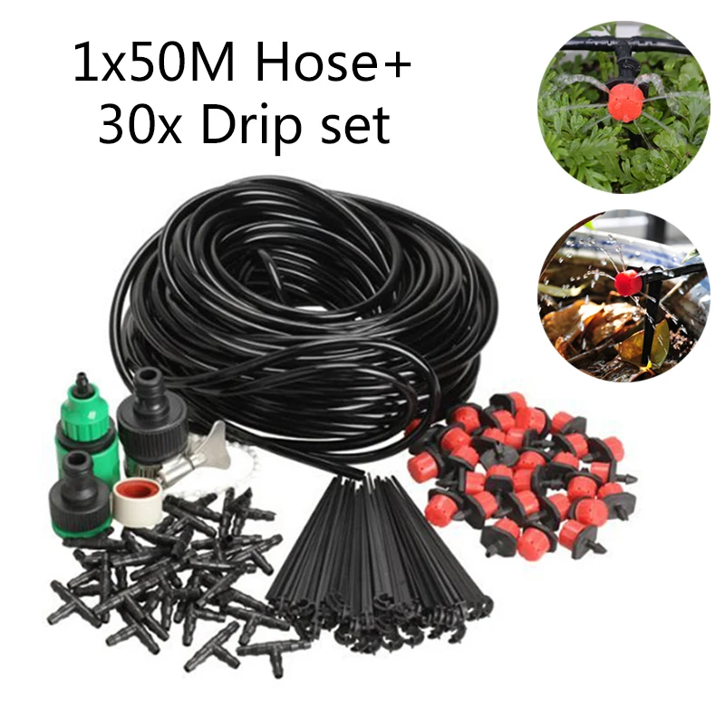 DIY Micro Drip Irrigation System Plant Automatic Self Watering Garden Hose Kit #