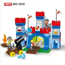 GOROCK 138 шт. большой конструктор кирпичи Большой Королевский замок с пушечное ядро строительные блоки для маленьких мальчиков Игрушка совместима с Duploe 10577