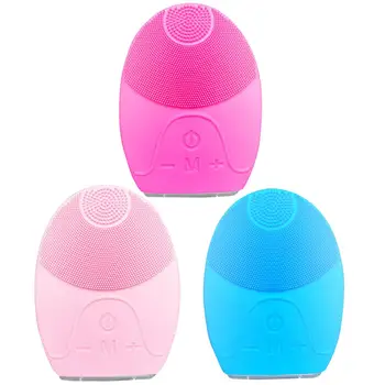 

Mini Electric Silicone Face Cleaning Devices Tool Ultrasonic Rechargeable Waterproof Facial Massage Brush Washing Cleanser