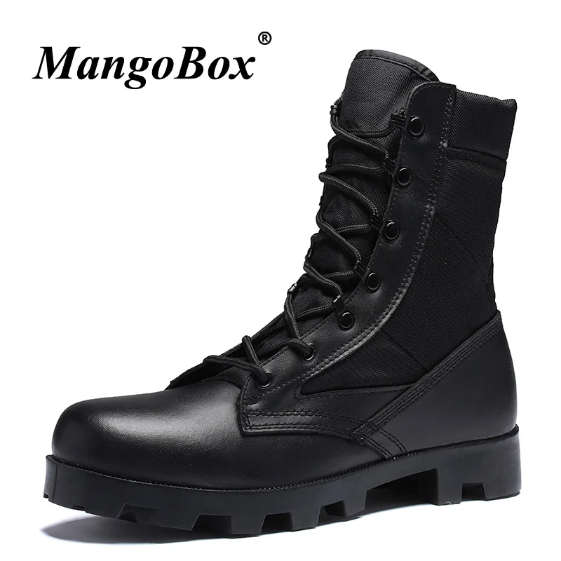 

Handmade Autumn Winter Long Boots For Men Brand Military Combat Boots Boy Split Leather Non-Slip Martins Boots Casual Male Shoes