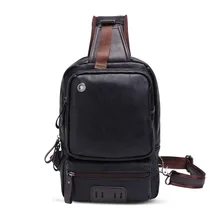 Новая модная мужская сумка на пояс, Мужская винтажная нагрудная сумка высокого качества, брендовый дизайн для мальчика, искусственная кожа, нагрудная плечевая сумка