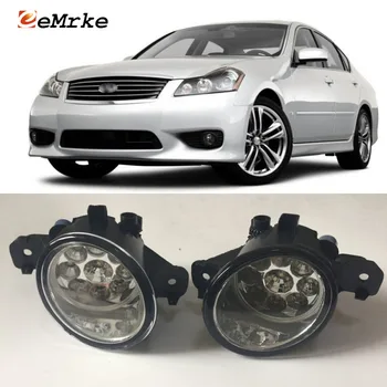 

EEMRKE For Infiniti M35 M45 2008 2009 2010 9-Pieces Led Halogen Fog Lights 12V 55W Fog Head Lamp Car-Styling