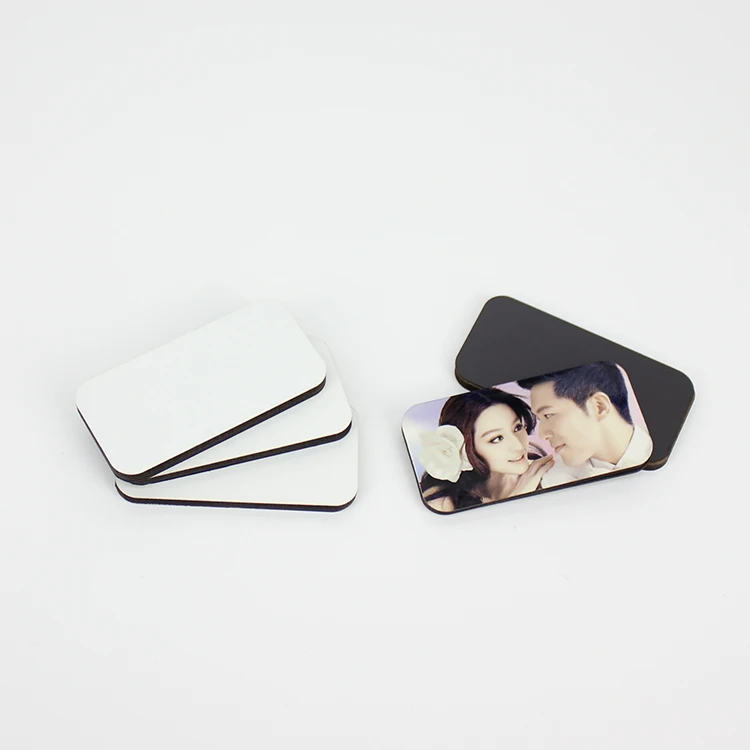 

10pcs/lot sublimation blank DIY Fridge Magnets Wooden rectangle MDF Refrigerator Sticker Creative Magnets Birthday Gift