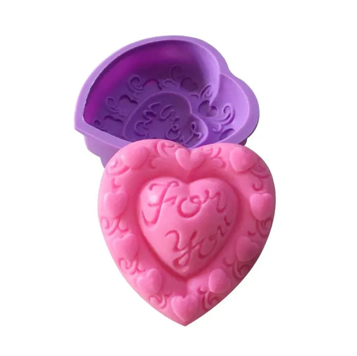 Single heart Shaped Mould Baking Craft Moon Cake Making Silicone Soap Mold