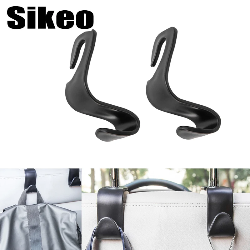 

2pcs Car Seat Back Hooks Vehicle Hidden Headrest Hanger Handbag Shopping Bag Coat Storage Hanger Car Accessories Hook Organizer