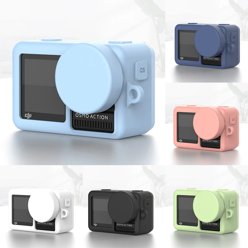 

Applicable for DJI Lingbi Osmo Action Protective Cover Sports Camera Silicone Anti-fall Protective Shell