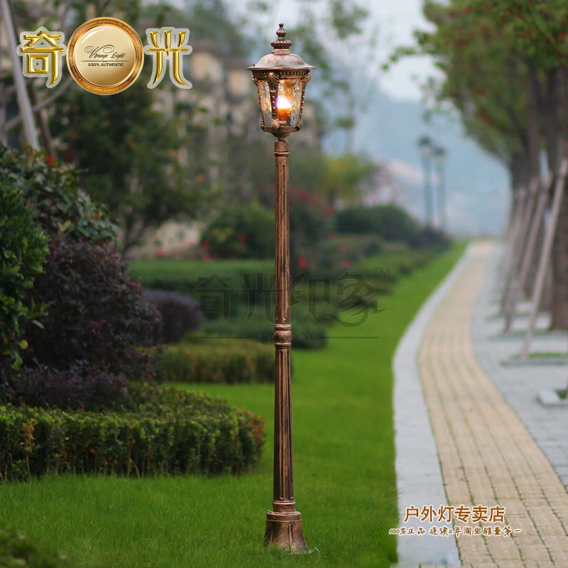 aluminum glass classical outdoor lamp post garden lights focos led 220v exterior park road lighting luces de jardin 1 8m 2 2m