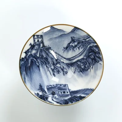 Одна чашка 70 мл сине-белая фарфоровая чашка Цзиндэчжэнь ремесленные чайные чашки китайские керамические чашки Китай чашка чая по продажам в Китае - Цвет: Style 8