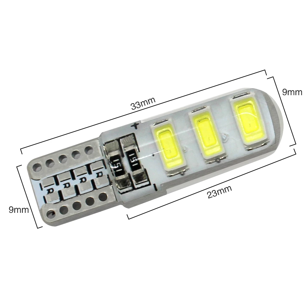 Современный автомобильный светодиодный светильник xt10 W5W 6 led 5630 t10 6SMD 5730 боковая