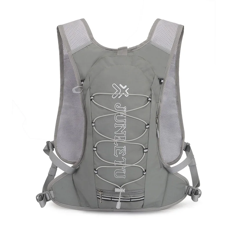 8L мужской жилет для бега женский рюкзак для пешего туризма Велоспорт нейлоновая сумка для бега марафон фитнес спортивные аксессуары - Цвет: gray