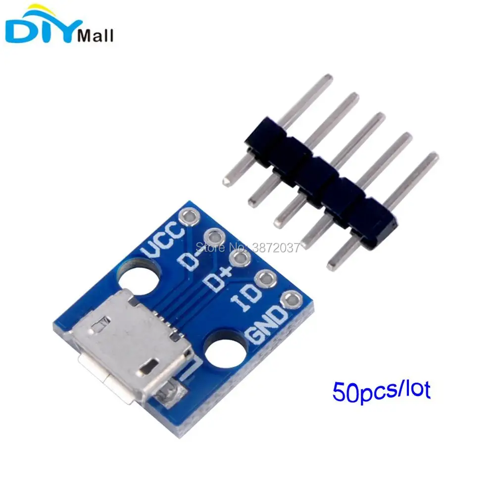 

50pcs/lot CJMCU Breakout Switch Module Micro USB 5V Power Adapter Board for Arduino