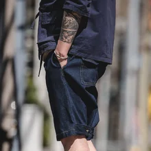 Maden мужские повседневные джинсовые шорты летние с большим карманом Ретро повседневные брюки Joker мужские шорты