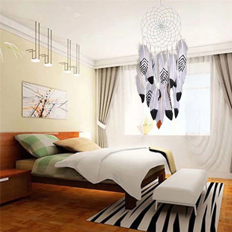 2019 new White Big Indian Hanging Dream Catcher Handmade Craft Car Wall Decoration