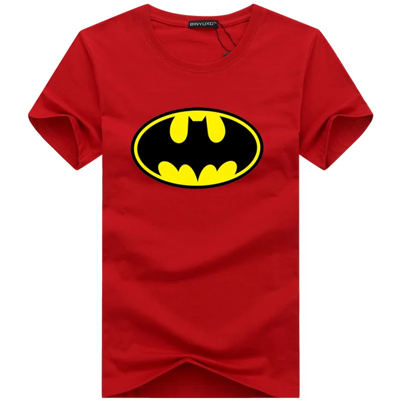 Новая летняя мода Бэтмен бренд большой размер мужская одежда цветные рукава тонкая футболка мужская футболка Повседневная футболка S-5XL