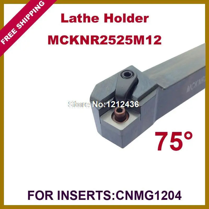 

Free Shipping MCKNR 25*25*150mm 75 Degree External Lathe Tools Holder Suit for CNMG1204 Turning Inserts