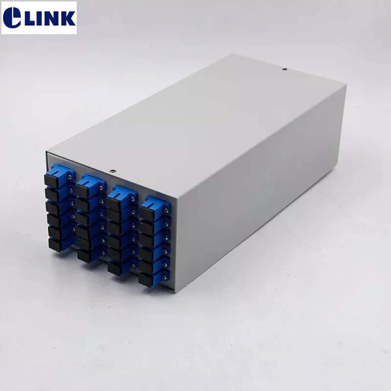 FTTX FTTH terminal box 24 core include SC pigtail&adapter SPCC 24 ports fiber optic patch panel LC ST FC  network SM ELINK