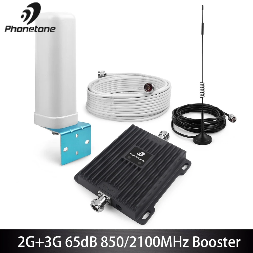 

Cellular Amplifier 850MHz Dual Band 3g Repeater 2100MHz Band 5/1 Gsm WCDMA 3G Repeater Amplifier Mobile Signal Booster Antenna