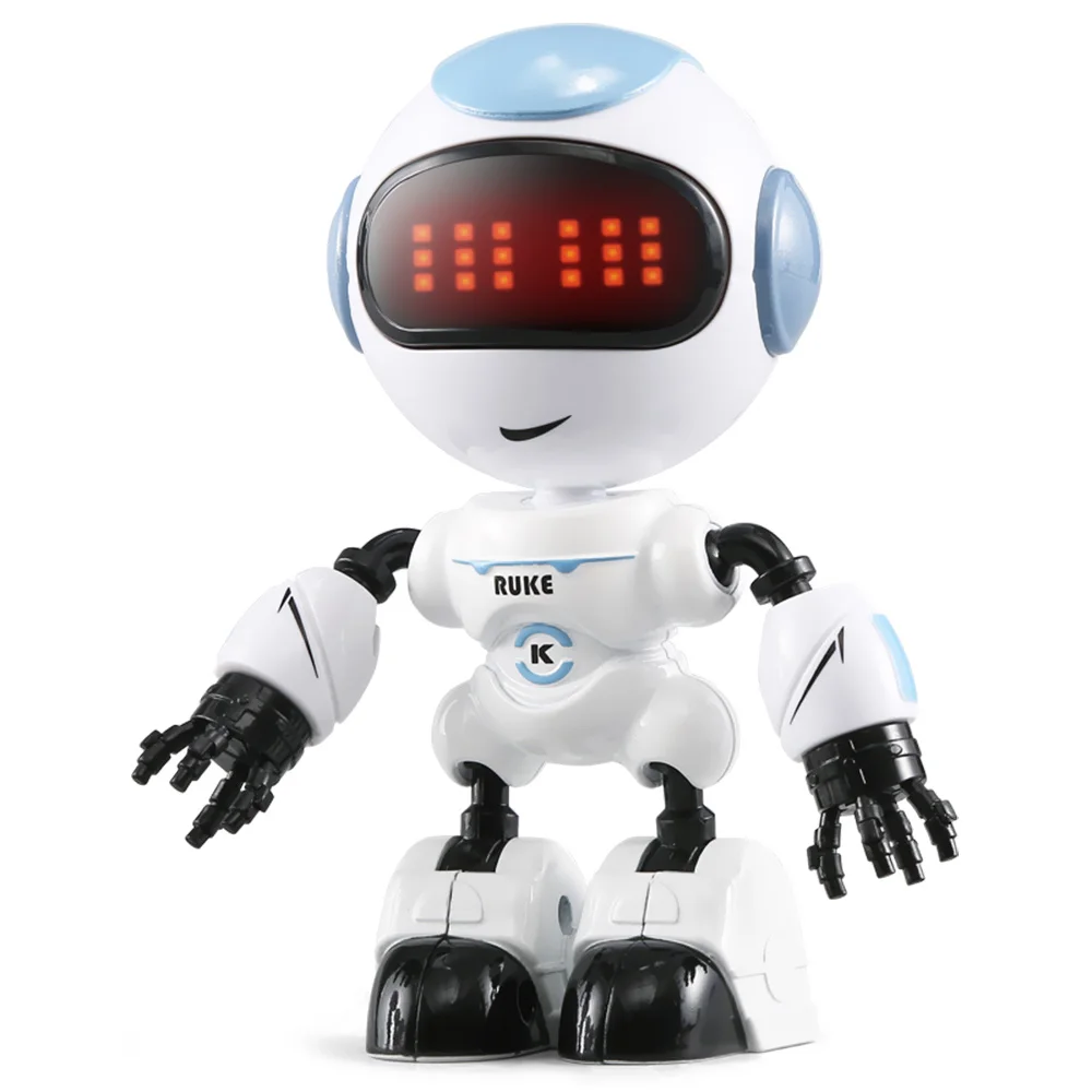 Мини умный радиоуправляемый робот, озвученный робот с сенсорным зондированием, светодиодный, с глазами, модель жеста тела, энергосберегающие роботы, игрушки