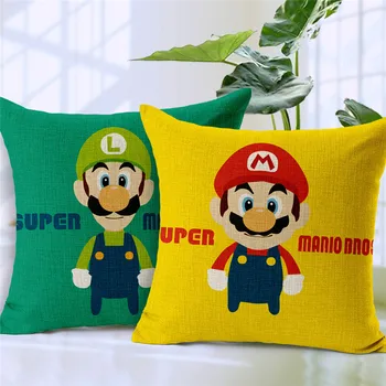 

Super Mario Cushion Without Inner Creative Linern Cotton Square 45cm Home Decor Sofa Car Seat Throw Pillow Case Almofada