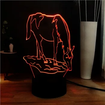 

Illusion 3D 7 Color Change Animal Horse 7 Colors Change Luster LED Dec Home USB Base Table Night Mood Light Holiday Lamp Friends