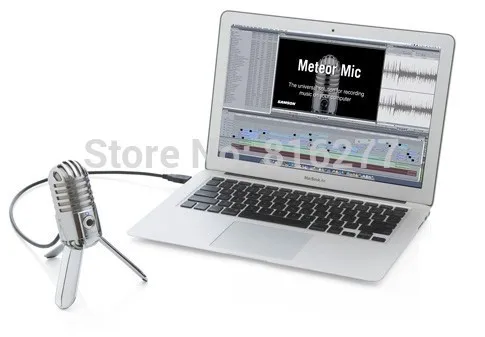 SAMSON Meteor Mic USB конденсаторный микрофон Студийный микрофон кардиоидный для компьютера Ноутбук Сеть черный и серебристый
