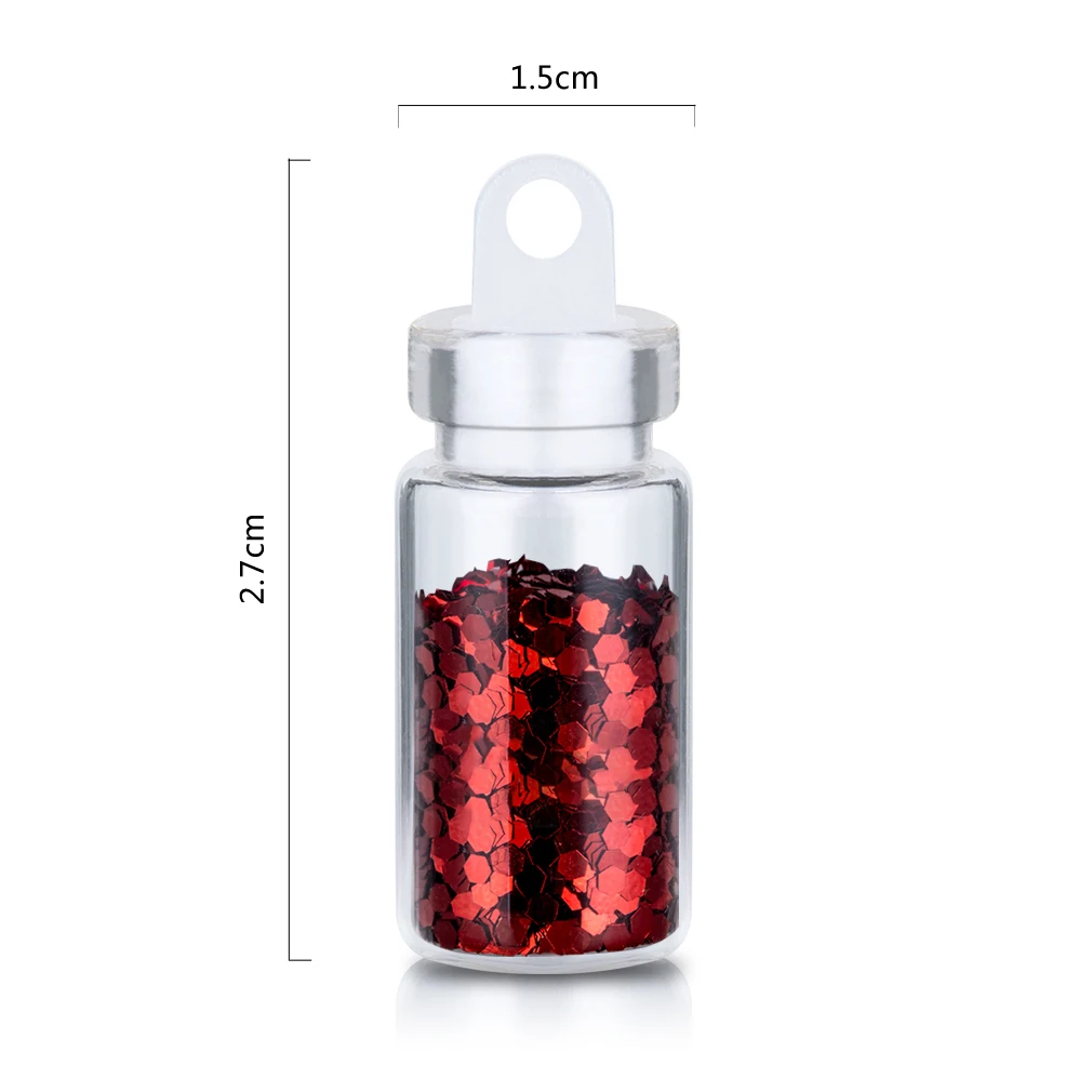 Elite99 Colorful Acrylic Nail Sequins Shining Paillette Decor Mini Bottle Nail Art Glitter Decoration Manicure For DIY Nail Art