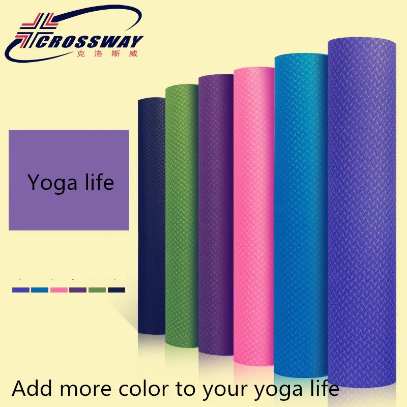 

Hot yoga mat tpe Exercise Pad 8MM Thick Non-slip Gym mat fitness crossway Supplies For Yoga Exercise 183cm*80cm*8mm yoga bag