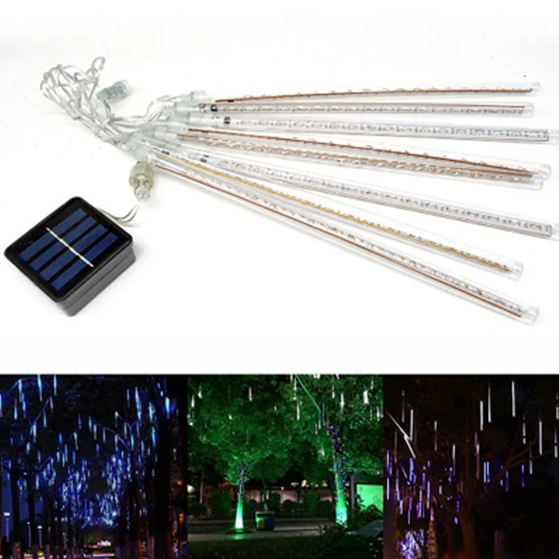 LEDs Solar Lamp Meteor Shower Rain Lights Outdoor Waterproof Christmas Solar String light for Wedding Party Decoration (9)