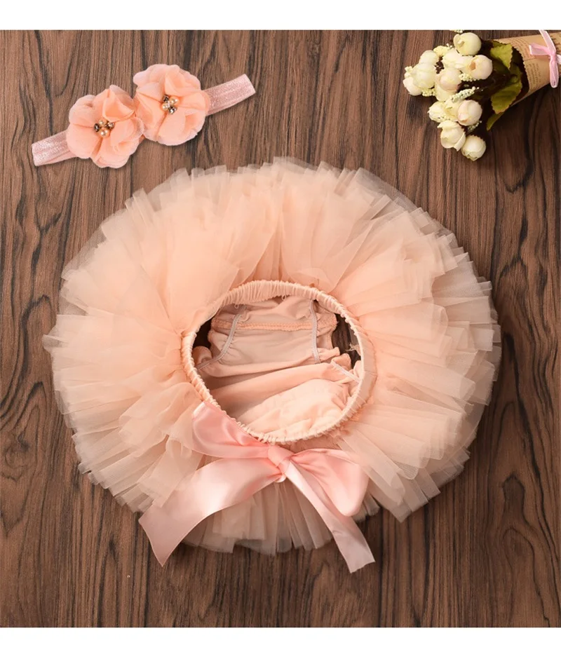 DE PEACH/Новая кружевная юбка-пачка для маленьких девочек пышная детская юбка-американка из тюля нижнее белье для малышей одежда для малышей повязка на голову с цветочным принтом